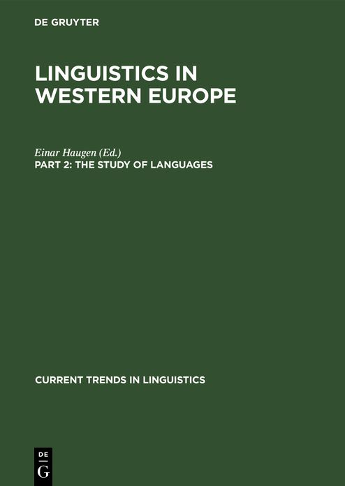 Linguistics in Western Europe