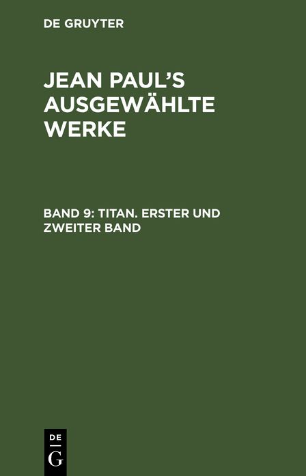 Jean Paul's ausgewählte Werke: Bd. 9