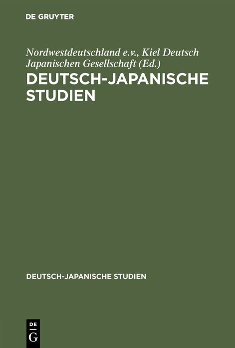 Deutsch-japanische Studien: H. 1