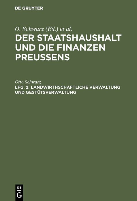 Landwirthschaftliche Verwaltung und Gestütsverwaltung: 2, 2