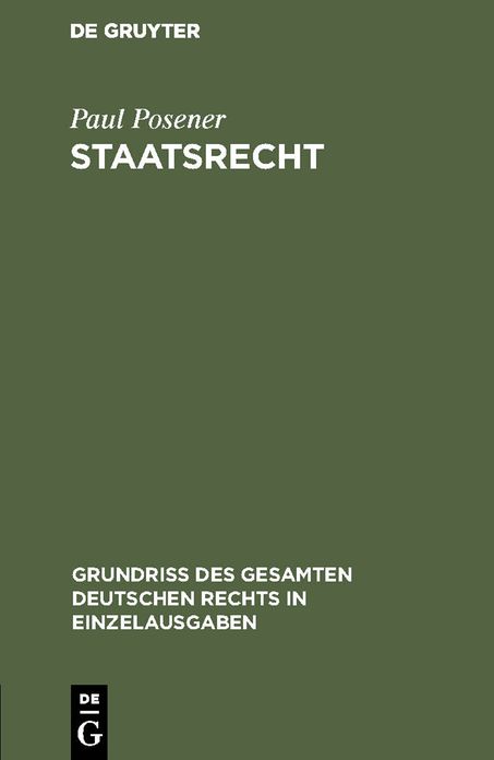 Staatsrecht: Bd. 11