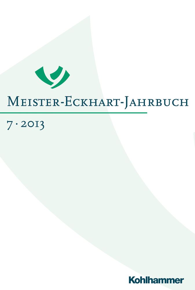 Meister-Eckhart-Jahrbuch: Band 7/2013
