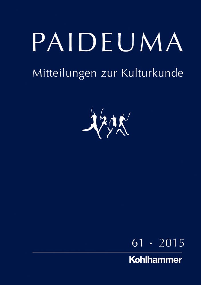 PAIDEUMA 61/2015: Mitteilungen zur Kulturkunde