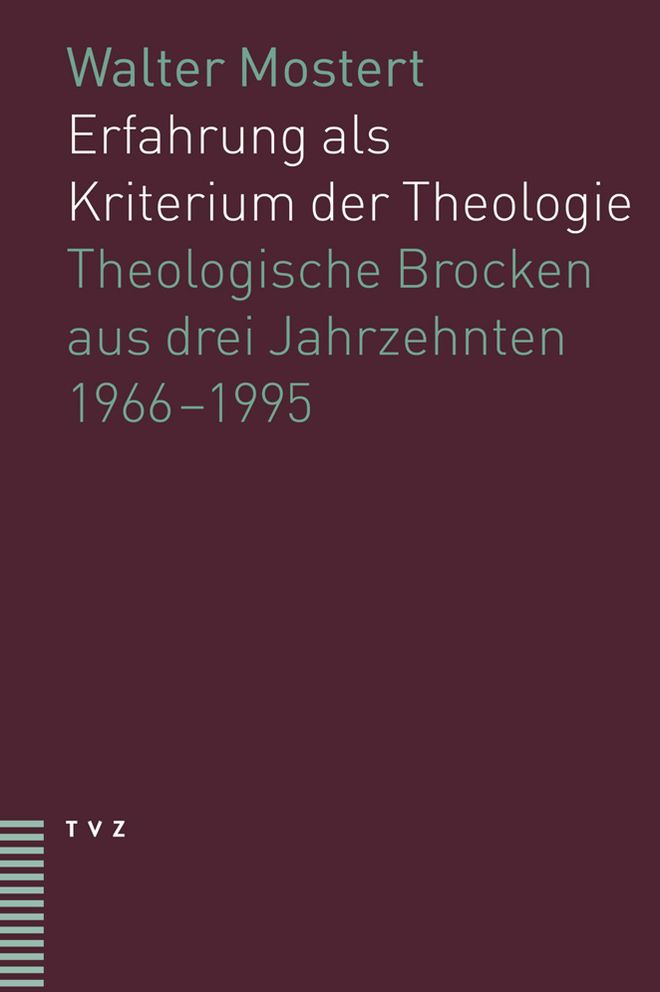 Erfahrung als Kriterium der Theologie: Theologische Brocken aus drei Jahrzehnten (1966-1995)