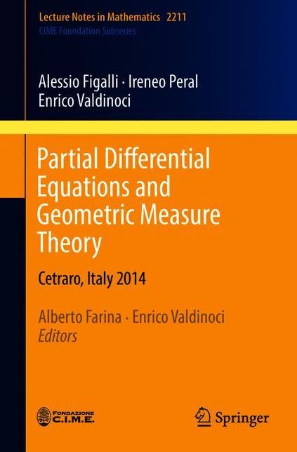 Partial Differential Equations and Geometric Measure Theory: Cetraro, Italy 2014