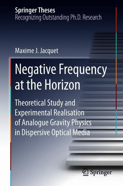 Negative Frequency at the Horizon: Theoretical Study and Experimental Realisation of Analogue Gravity Physics in Dispersive Optical Media