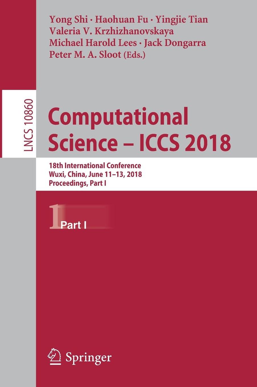Computational Science - ICCS 2018: 18th International Conference, Wuxi, China, June 11-13, 2018, Proceedings, Part I