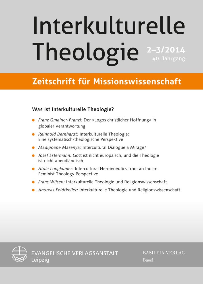 Interkulturelle Theologie. Zeitschrift fur Missionswissenschaft 40 (2014) 2-3 (ZMiss)