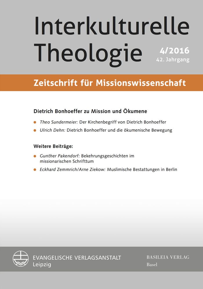 Dietrich Bonhoeffer zu Mission und Okumene
