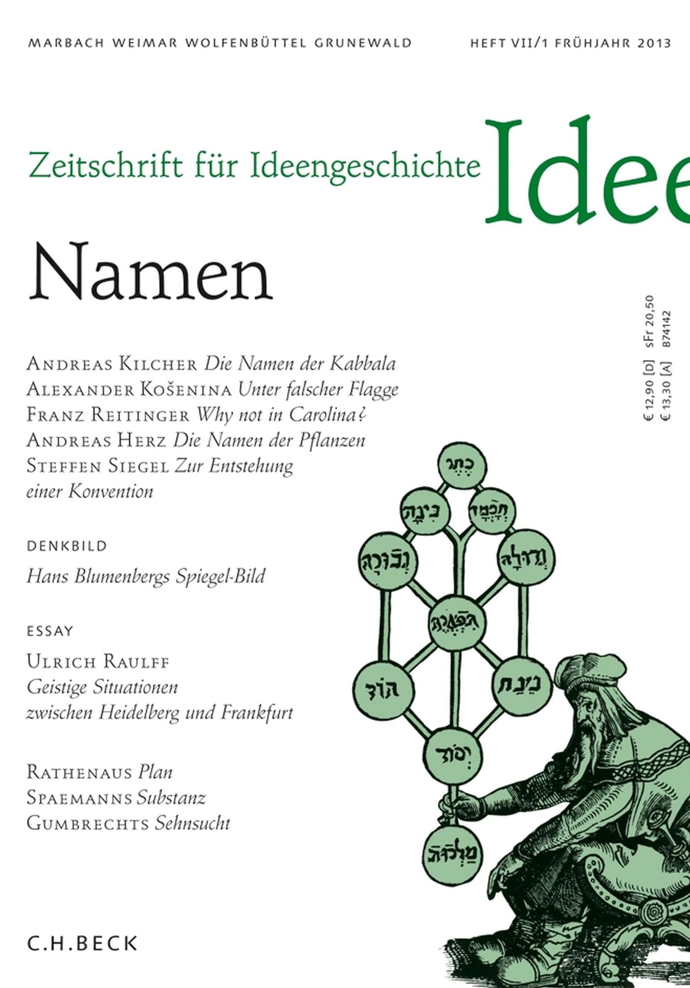 Zeitschrift für Ideengeschichte Heft VII/1 Frühjahr 2013: Namen