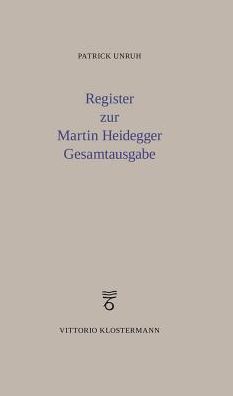 Register zur Martin Heidegger Gesamtausgabe