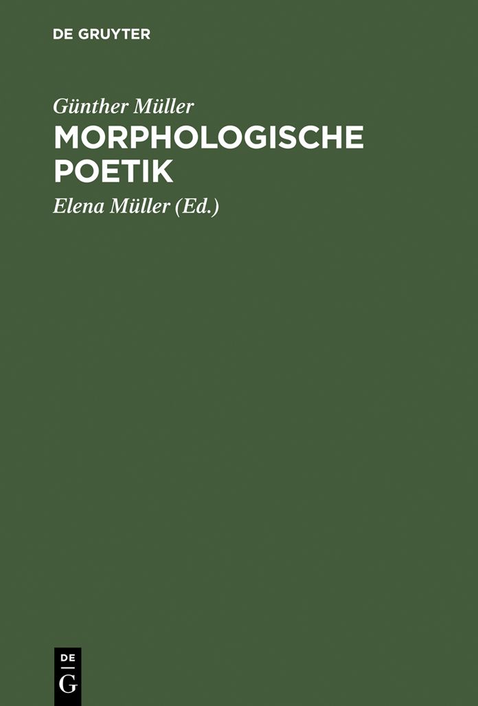 Morphologische Poetik: Gesammelte Aufsatze