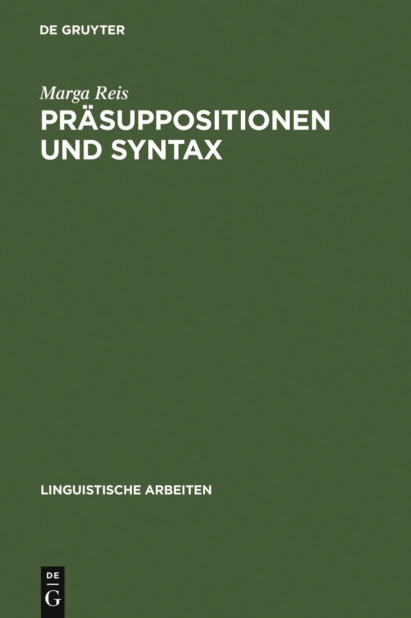Prasuppositionen und Syntax