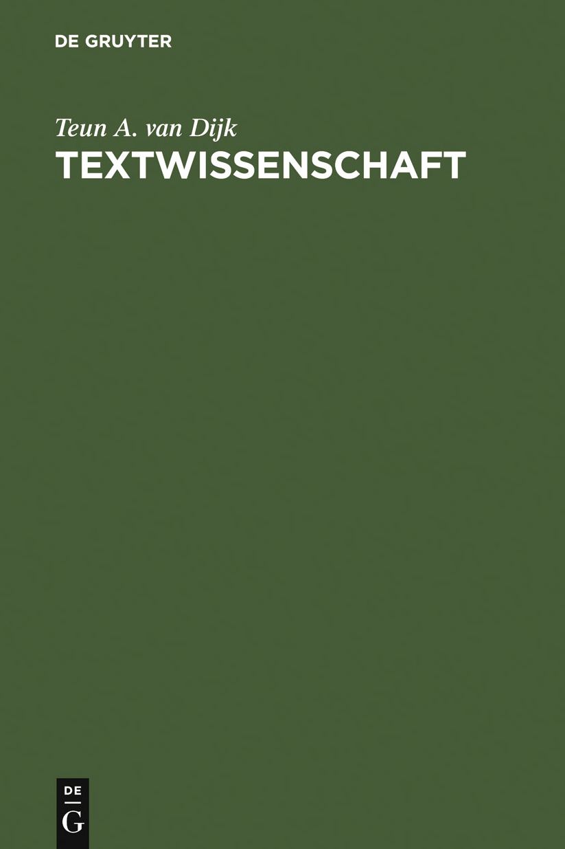 Textwissenschaft: Eine interdisziplinare Einfuhrung