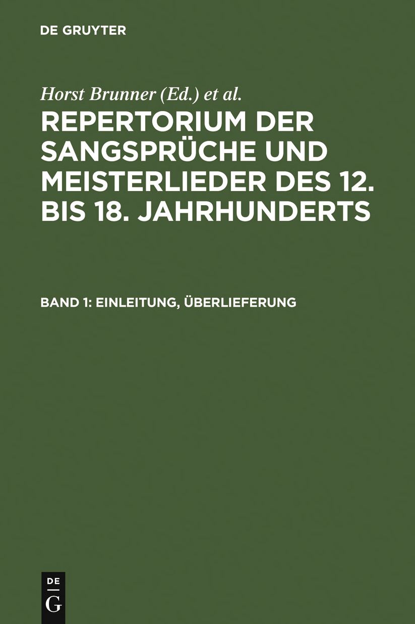 Einleitung, Uberlieferung