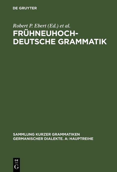 Fruhneuhochdeutsche Grammatik