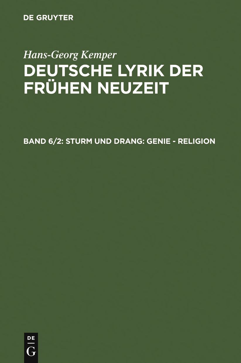 Sturm und Drang: Genie - Religion