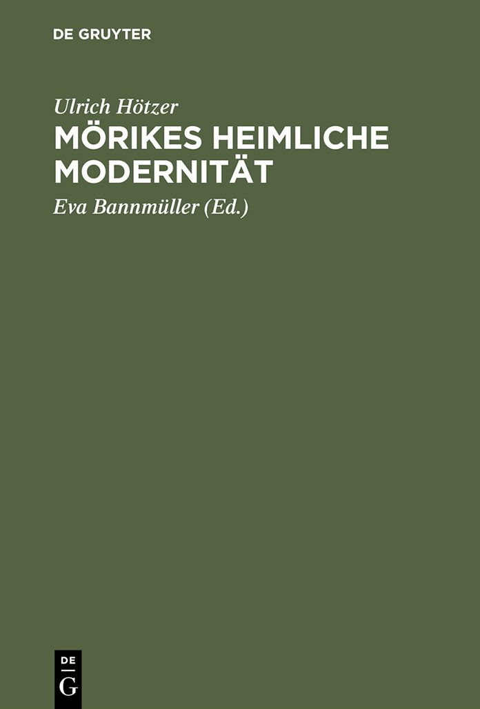 Morikes heimliche Modernitat