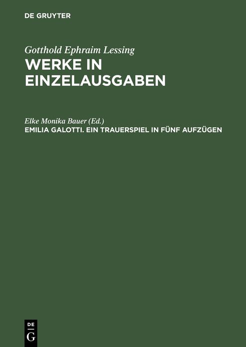 Emilia Galotti: Ein Trauerspiel in fünf Aufzügen
