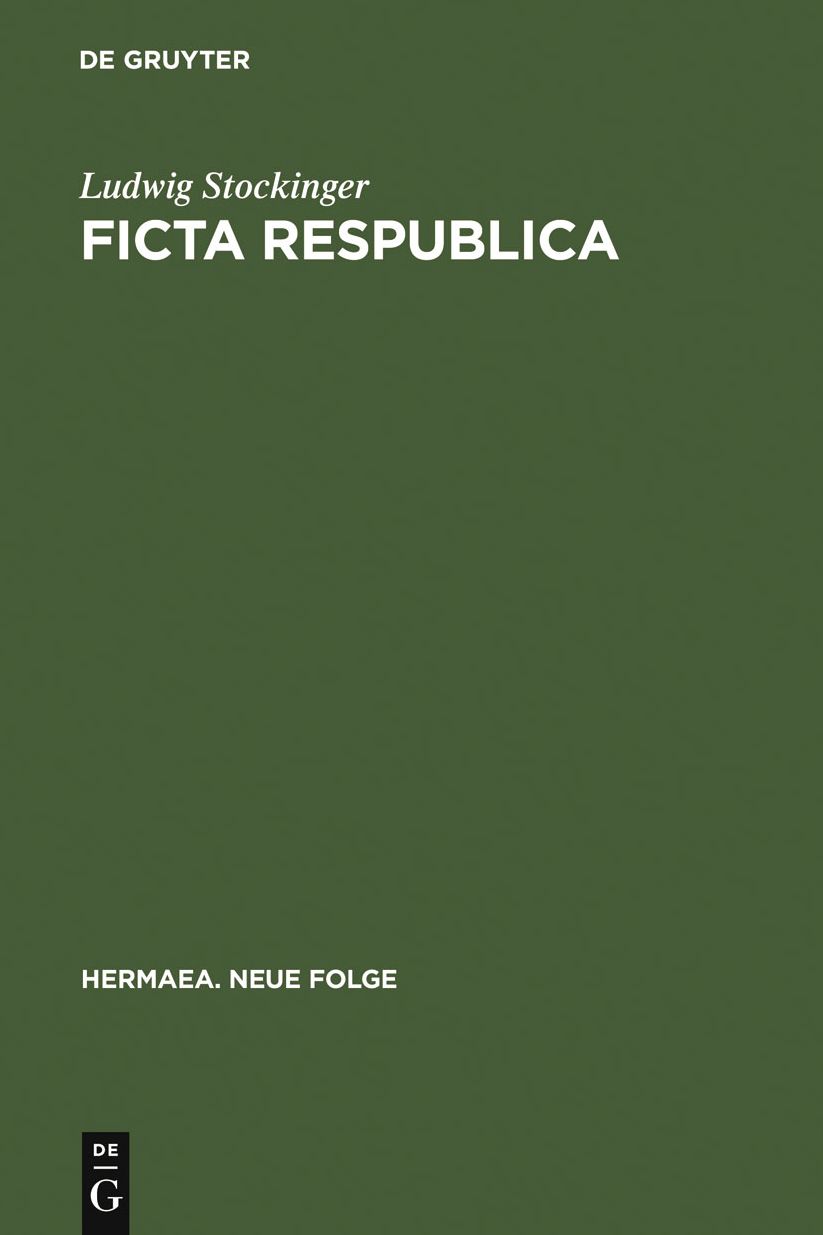 Ficta respublica: gattungsgeschichtliche Untersuchungen zur utopischen Erzahlung in der deutschen Literatur des fruhen 18. Jahrhunderts
