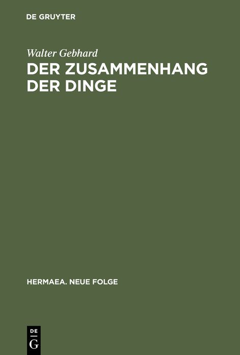 Der Zusammenhang der Dinge: Weltgleichnis und Naturverklarung im Totalitatsbewusstsein des 19. Jahrhunderts