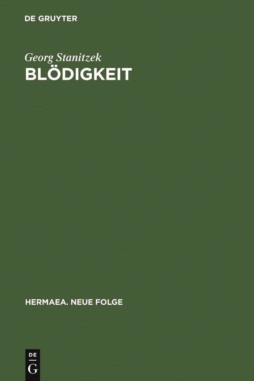 Blodigkeit: Beschreibungen des Individuums im 18. Jahrhundert