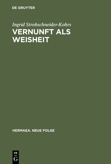 Vernunft als Weisheit: Studien zum spaten Lessing