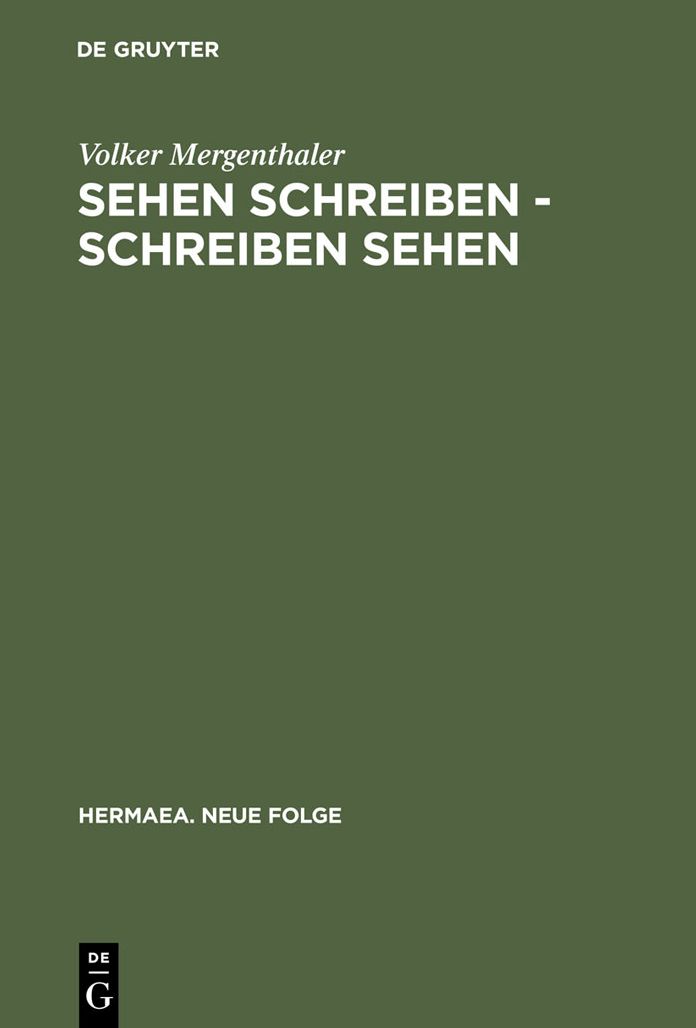 Sehen schreiben - Schreiben sehen: Literatur und visuelle Wahrnehmung im Zusammenspiel