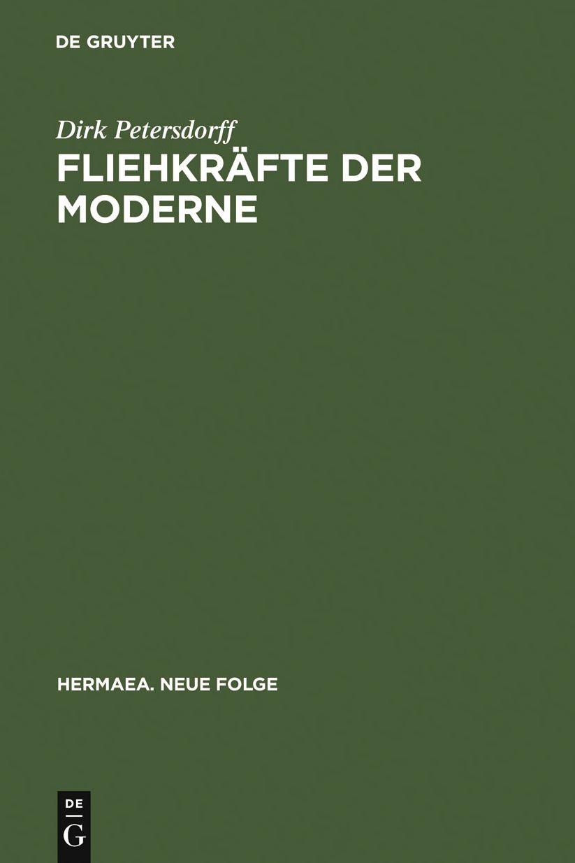 Fliehkrafte der Moderne: Zur Ich-Konstitution in der Lyrik des fruhen 20. Jahrhunderts