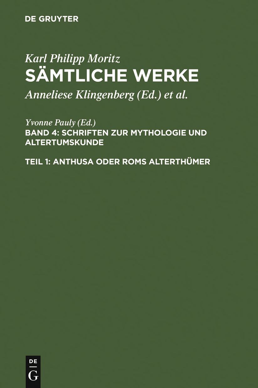 Anthusa oder Roms Alterthumer