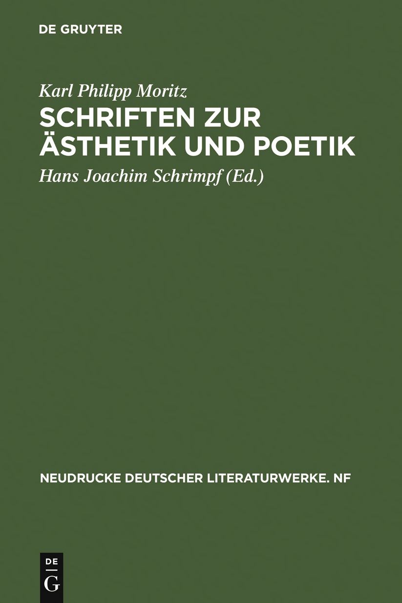 Schriften zur Asthetik und Poetik: Kritische Ausgabe