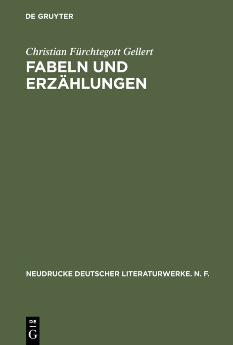 Fabeln und Erzahlungen: Historisch-kritische Ausgabe