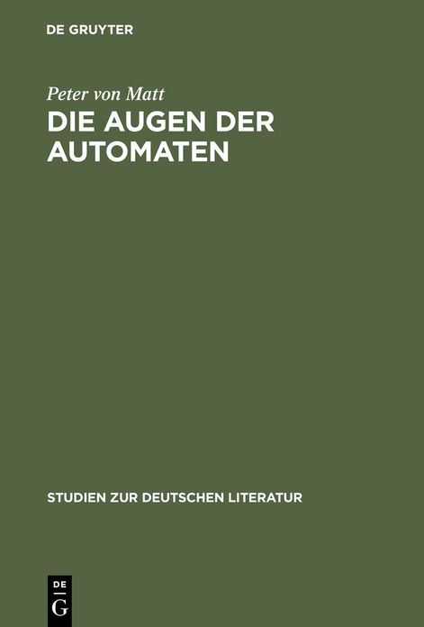Die Augen der Automaten: E. T. A. Hoffmanns Imaginationslehre als Prinzip seiner Erzahlkunst