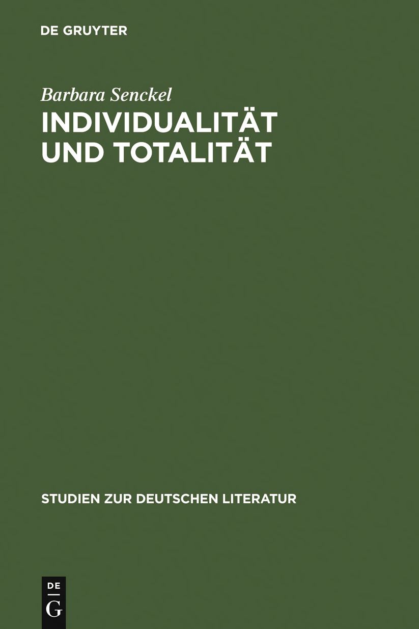 Individualitat und Totalitat: Aspekte zu einer Anthropologie des Novalis