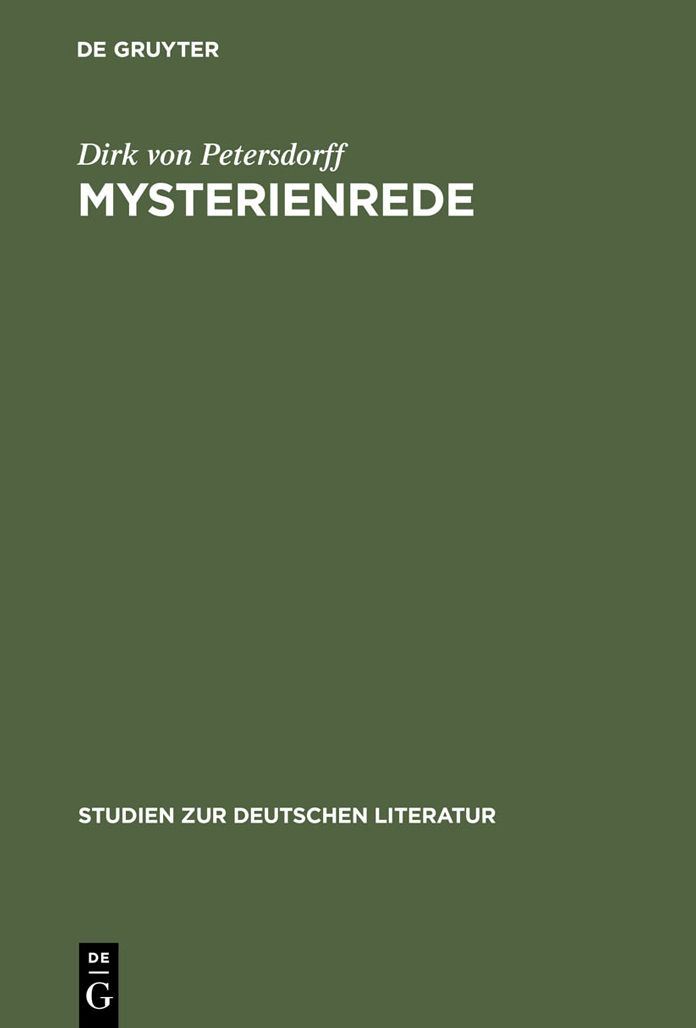 Mysterienrede: Zum Selbstverstandis romantischer Intellektueller