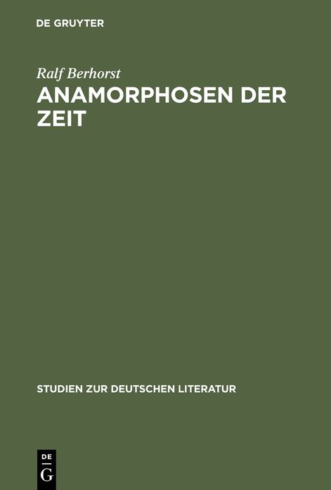 Anamorphosen der Zeit: Jean Pauls Romanästhetik und Geschichtsphilosophie