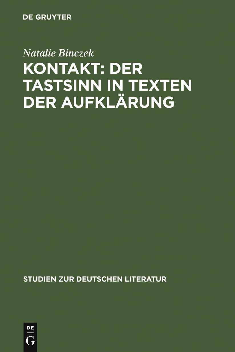 Kontakt: Der Tastsinn in Texten der Aufklarung