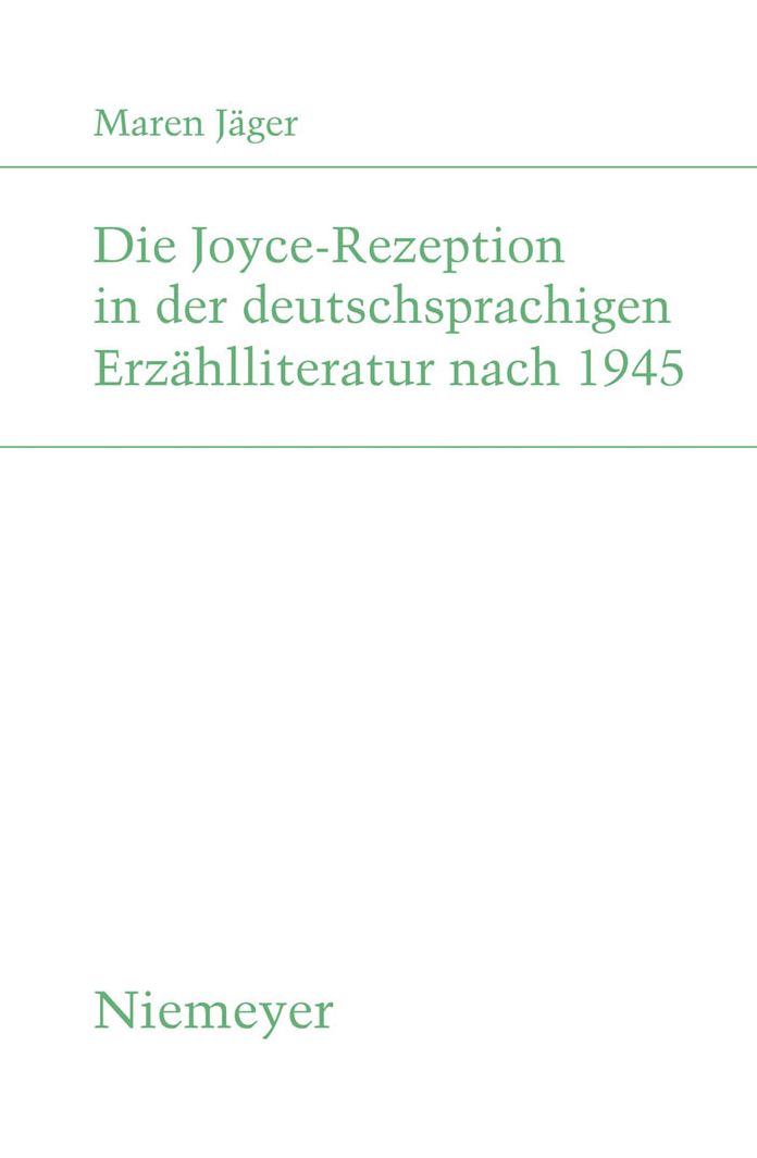 Die Joyce-Rezeption in der deutschsprachigen Erzahlliteratur nach 1945