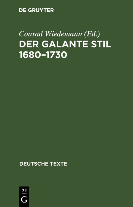 Der galante Stil 1680-1730