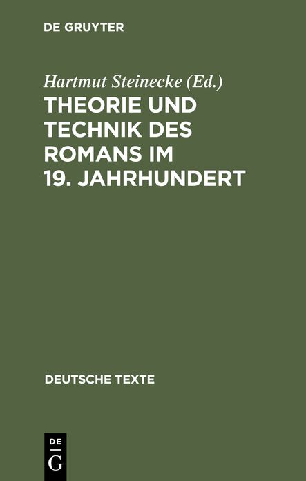 Theorie und Technik des Romans im 19. Jahrhundert