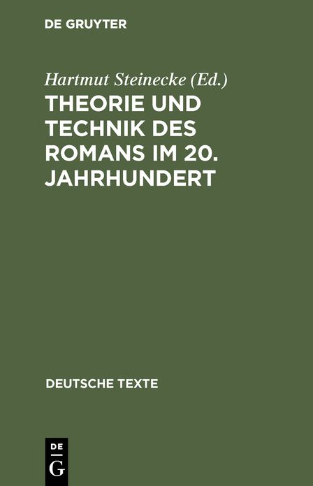 Theorie und Technik des Romans im 20. Jahrhundert