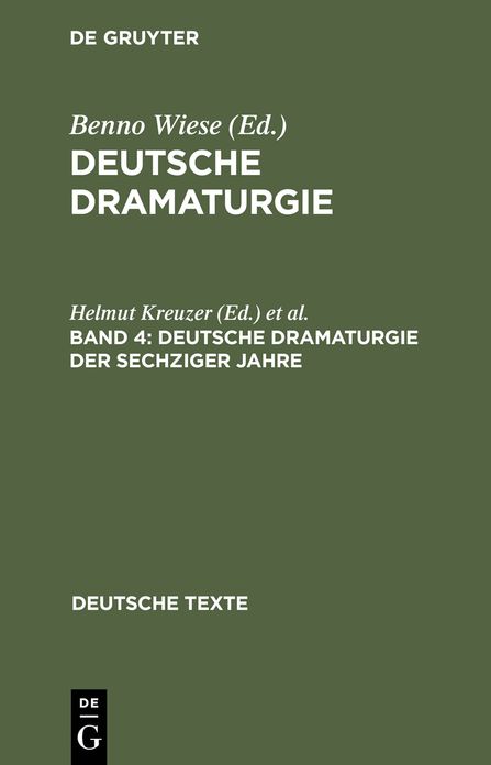 Deutsche Dramaturgie der Sechziger Jahre: Ausgewalte Texte