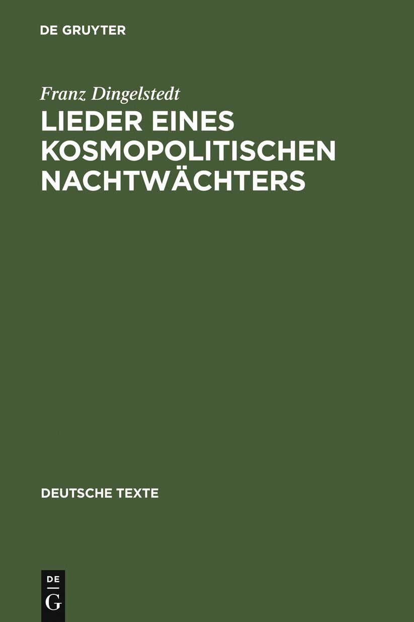 Lieder eines kosmopolitischen Nachtwachters