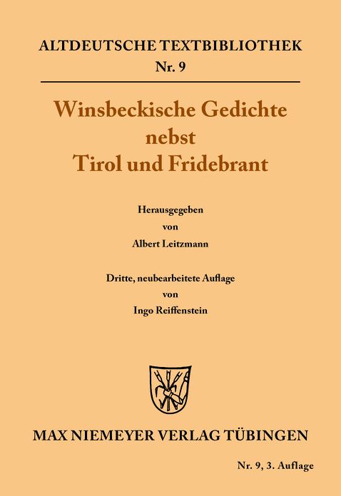 Winsbeckische Gedichte nebst Tirol und Fridebrant