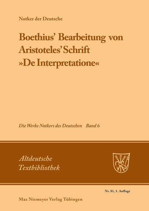 Boethius' Bearbeitung von Aristoteles' Schrift "De Interpretatione"