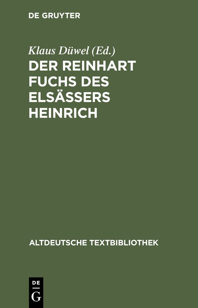 Der Reinhart Fuchs des Elsassers Heinrich