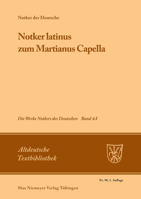 "Notker latinus" zum Martianus Capella