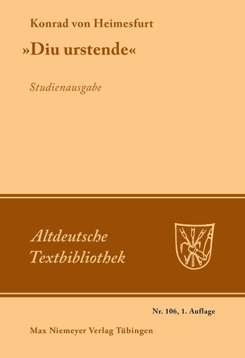 "Diu urstende": Studienausgabe