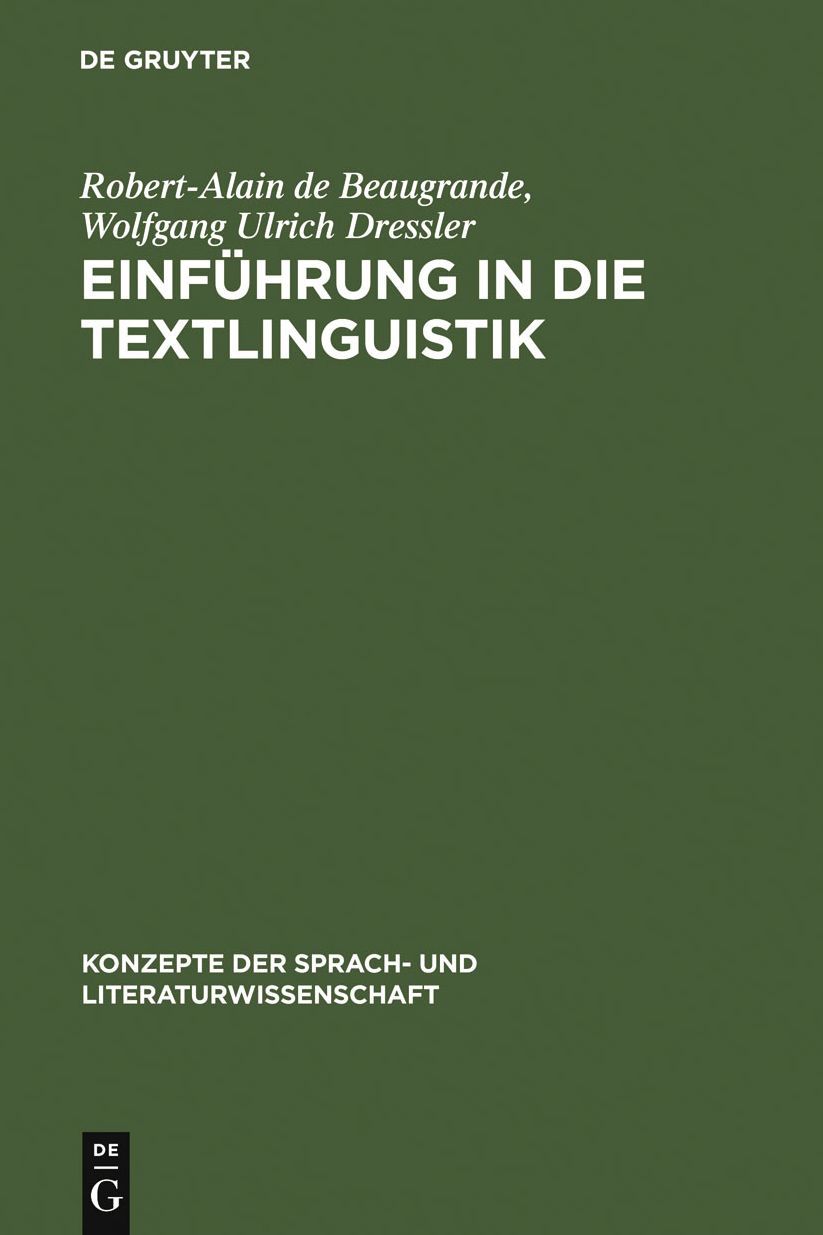 Einfuhrung in die Textlinguistik