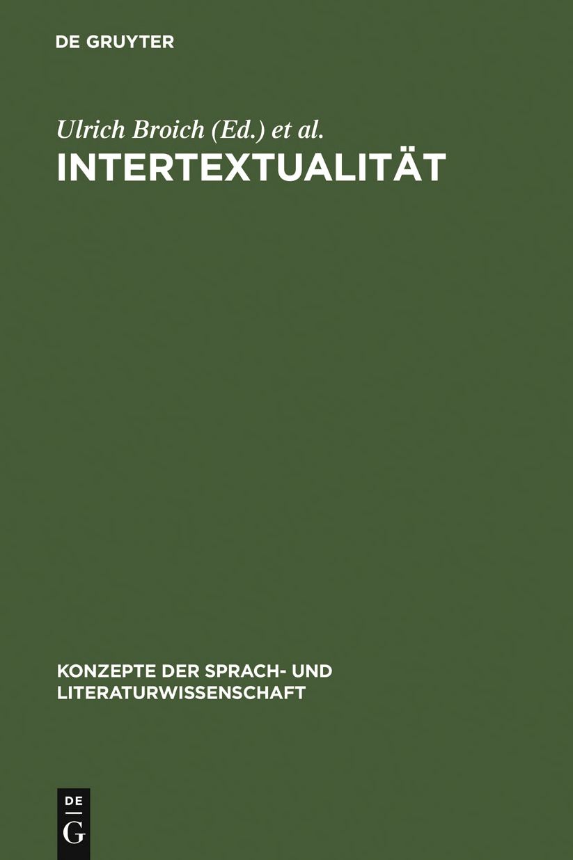 Intertextualitat: Formen, Funktionen, anglistische Fallstudien